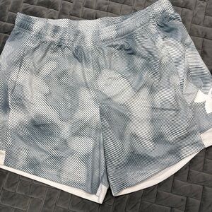 Under Armour Women's Gray and White Athletic Shorts